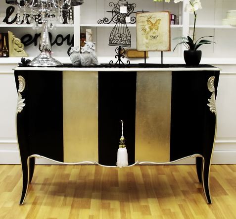 2 Doors Cabinet - Black & Silver